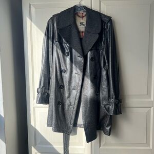 Burberry Wool Coated Trench Coat